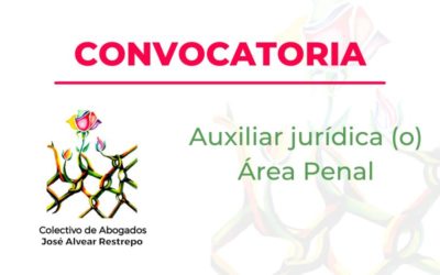 Convocatoria Auxiliar jurídica (o) para el Área penal