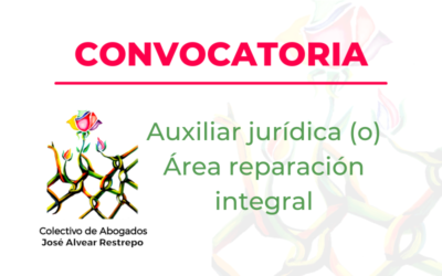 Convocatoria auxiliar jurídica (o) para el área de reparación integral