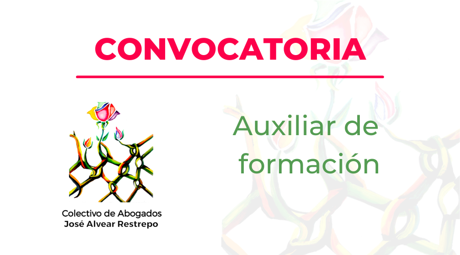 Convocatoria: Auxiliar de formación