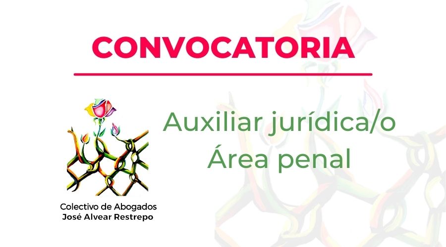  Convocatoria Auxiliar Jurídica/o Área de Penal 