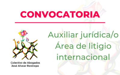 Convocatoria auxiliar jurídico(a) para el área de litigio internacional