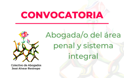 Convocatoria para abogada del área penal y sistema integral