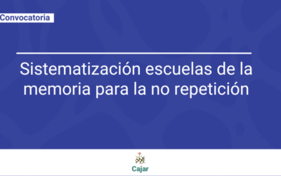 Convocatoria sistematización escuelas de la memoria para la no repetición