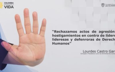 Consejería Presidencial para Derechos Humanos y el DIH rechazó las amenazas contra integrantes del Cajar