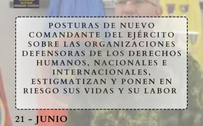 Posturas de nuevo comandante del Ejército sobre las organizaciones defensoras de los derechos humanos, nacionales e internacionales, estigmatizan y ponen en riesgo sus vidas y su labor