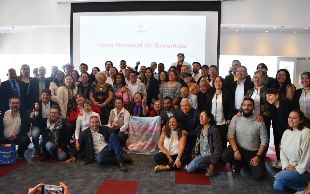 En Mesa Nacional de Garantías, Estado reconoció riesgo de población líder y defensora de derechos humanos y se comprometió a tomar medidas para mitigarlo