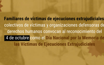 En memoria de las víctimas de ejecuciones extrajudiciales, nos unimos a la búsqueda de #JusticiaParaLas6402 y muchas más