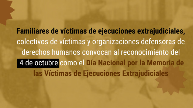 En memoria de las víctimas de ejecuciones extrajudiciales, nos unimos a la búsqueda de #JusticiaParaLas6402 y muchas más