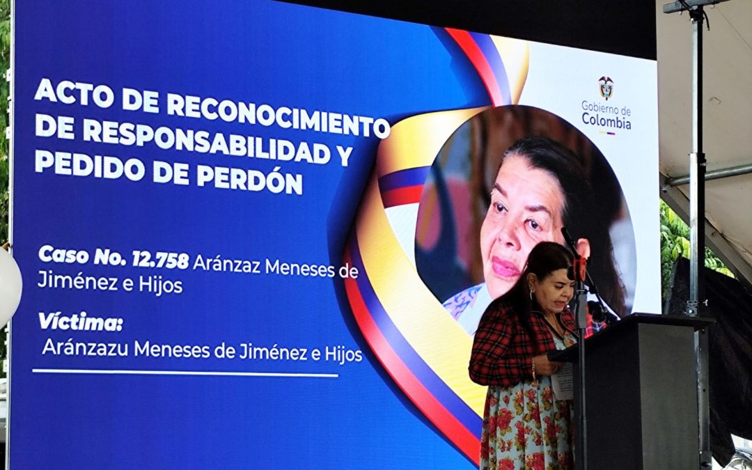 Estado colombiano reconoció su responsabilidad internacional por desplazamiento forzado de Aránzazu Meneses, su hija e hijos