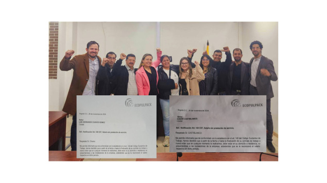 Tras ser absueltos, dos trabajadores de Ecopulpack fueron despedidos en un nuevo acto de discriminación antisindical 