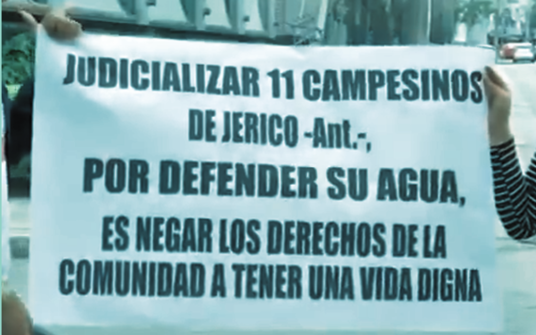 Respaldo a los 11 campesinos imputados por la Fiscalía a instancia de la AngloGold Ashanti en Jericó