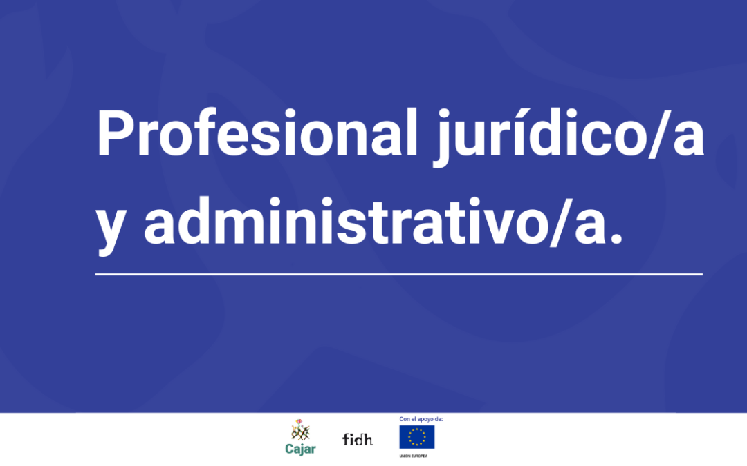 Convocatoria: Profesional jurídico/a y administrativo/a.