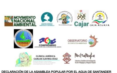 DECLARACIÓN DE LA ASAMBLEA POPULAR POR EL AGUA DE SANTANDER