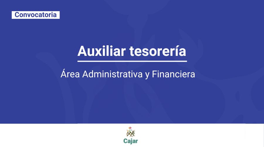 Convocatoria para el cargo de auxiliar de tesorería
